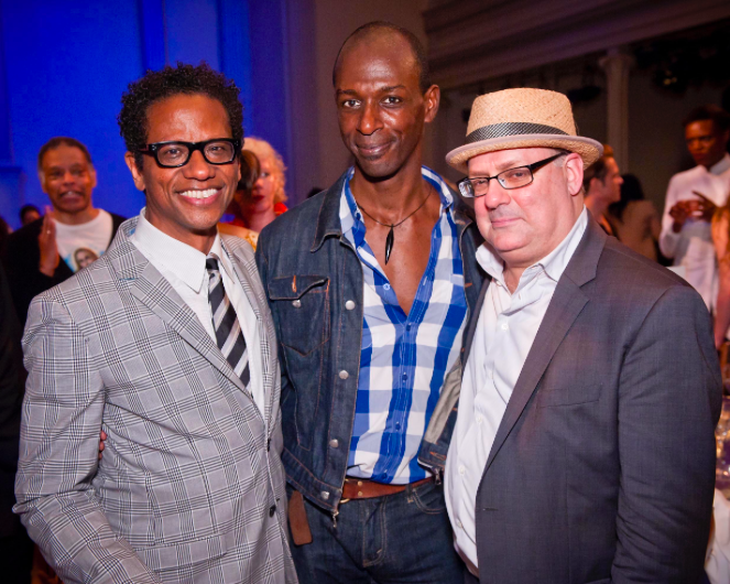 Sam Millerwith Ralph Lemon and David Thomson at Danspace's 2011 Gala